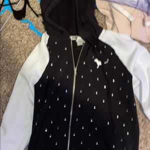 PINK black and white hoodie